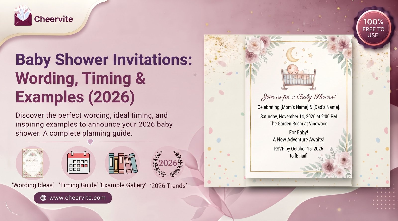 Baby Shower Invitations: Wording, Timing & Examples (2026)
