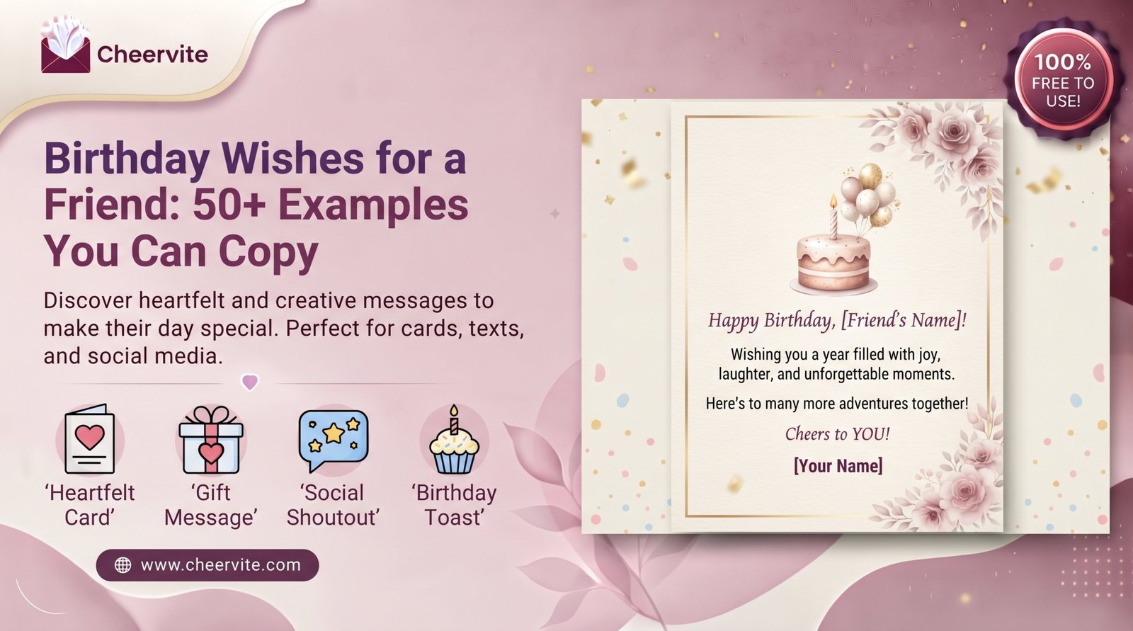 Birthday Wishes for a Friend: 50+ Examples You Can Copy